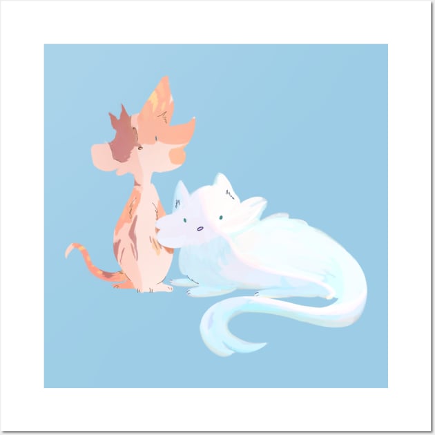 Brightheart and Cloudtail Wall Art by Karatefinch